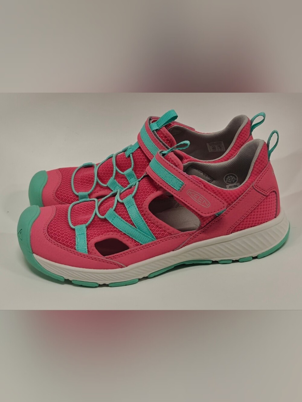 KEEN Motozoa Girls Sandals Size 7 Pink Lemonade Cabbage Youth Outdoor Shoes